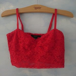 Red Lace Crop Top/Bralette